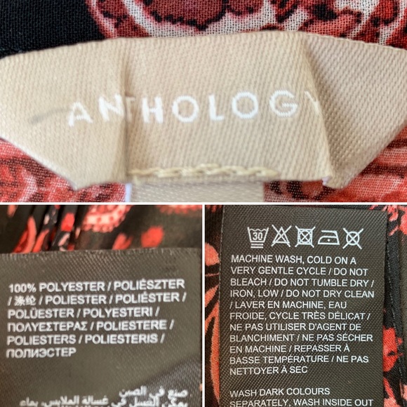 ANTHOLOGY Hi-Lo Floral Paisley Sheer Tunic 14 - Picture 7 of 7